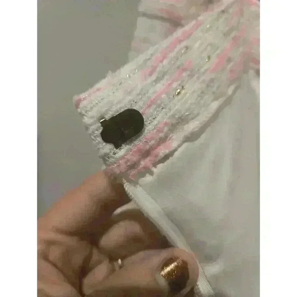 Lilly Pulitzer Women's Pink Tweed Pencil Skirt Size 10 Knee Length - Picture 5 of 9